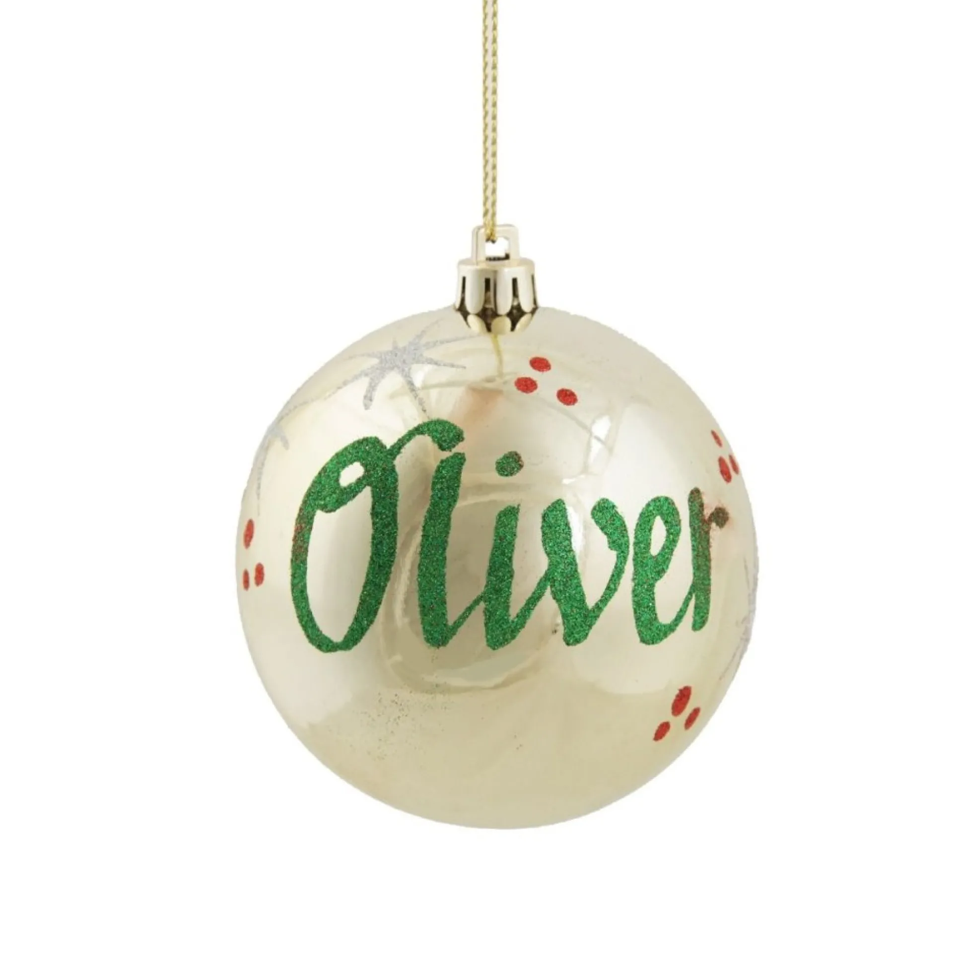 Personalised Gold Shatterproof Christmas Bauble Personalised Baubles|