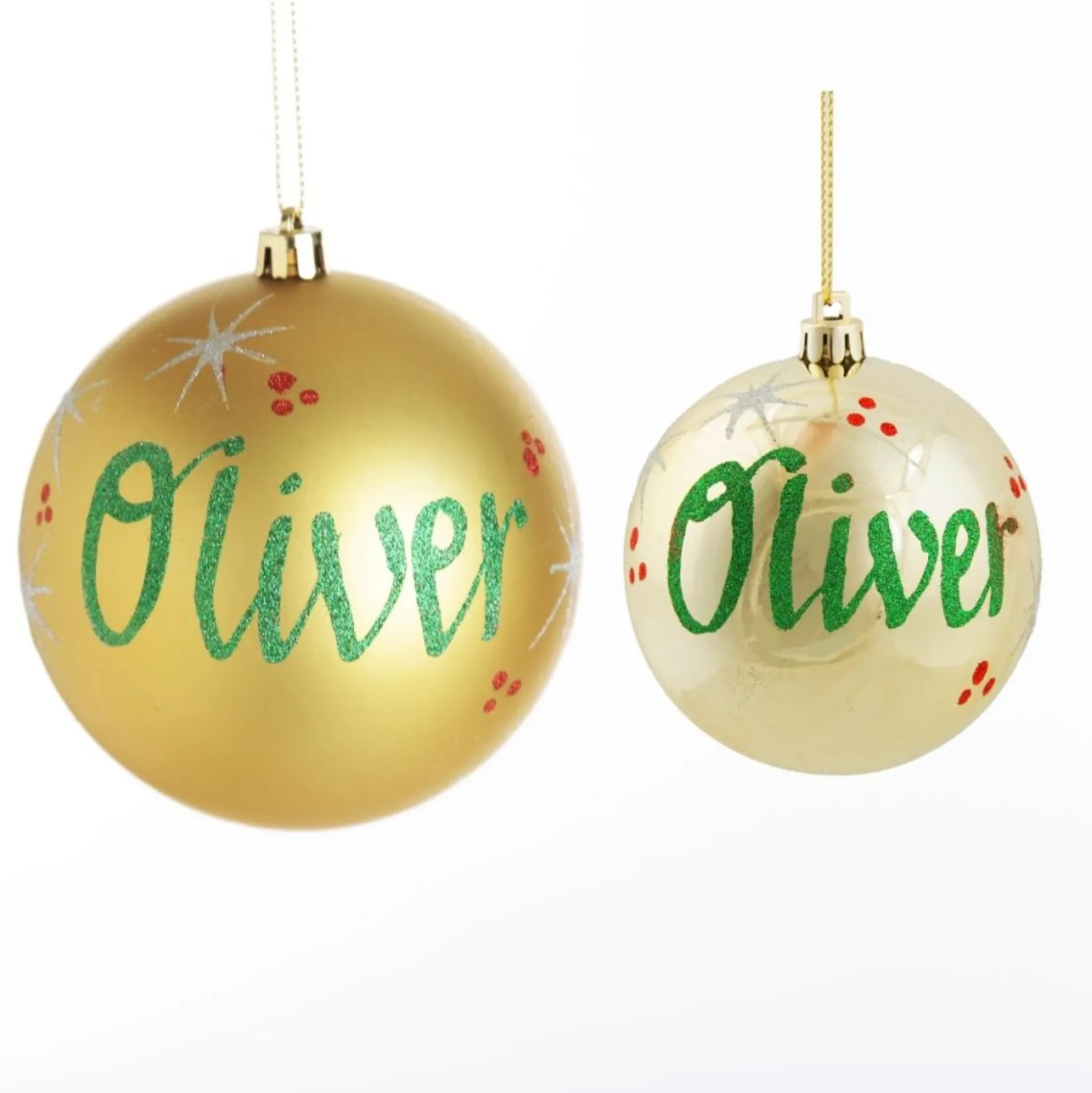 Personalised Gold Shatterproof Christmas Bauble Personalised Baubles|