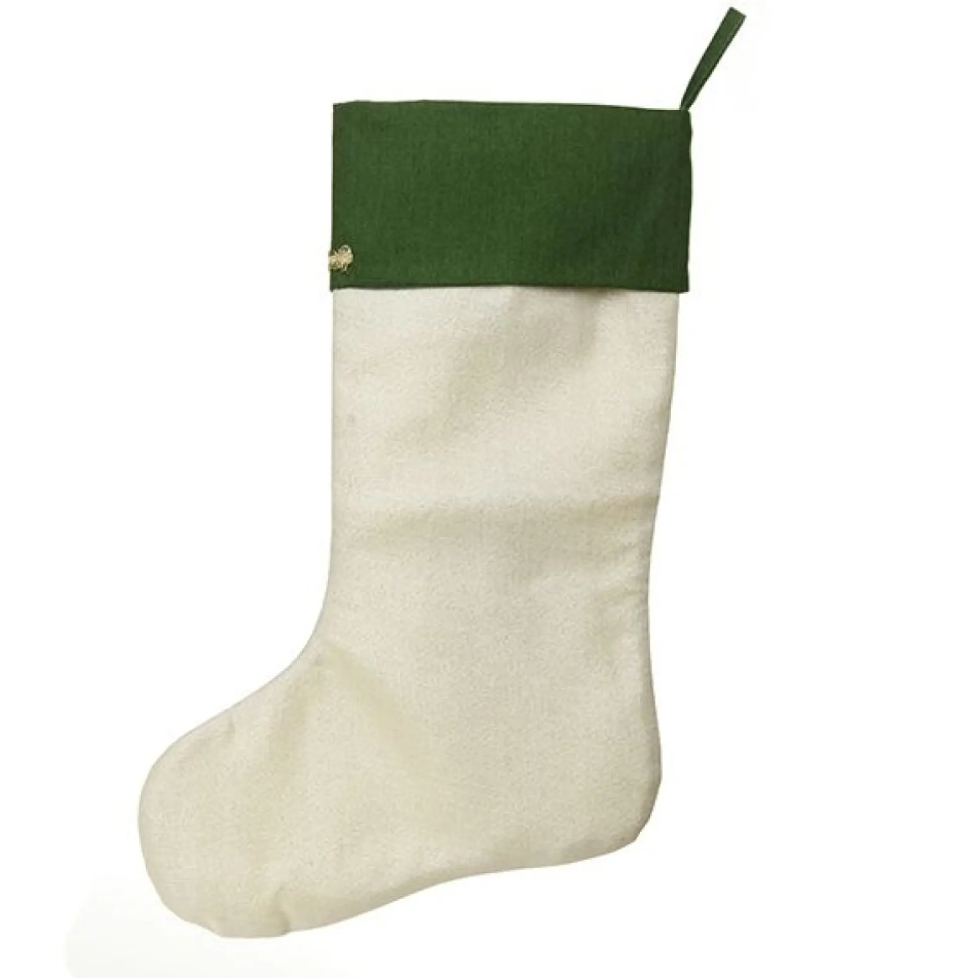 Personalised Green and Gold Poinsettia Christmas Stocking Personalised Stockings|