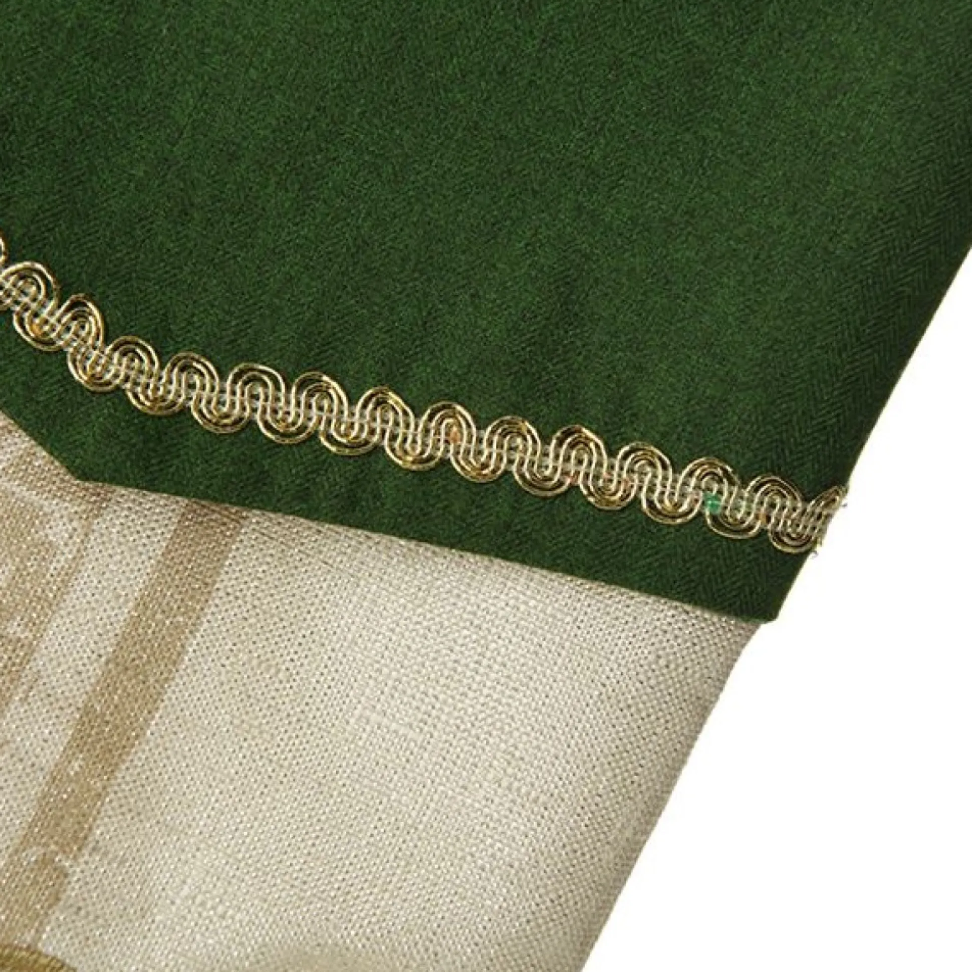 Personalised Green and Gold Poinsettia Christmas Stocking Personalised Stockings|