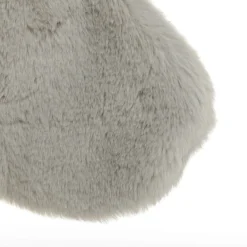 Personalised Grey Fur Christmas Stocking with Pom Poms Personalised Stockings|