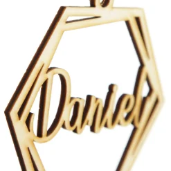 Personalised Hexagonal Laser Cut Christmas Decoration Personalised Decorations|