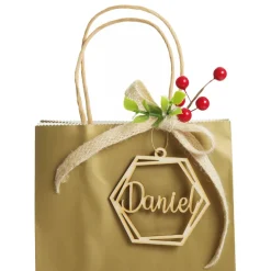 Personalised Hexagonal Laser Cut Christmas Decoration Personalised Decorations|