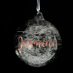 Personalised Icicle Glass Christmas Bauble Personalised Baubles|