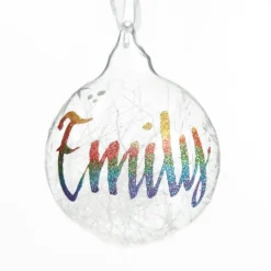 Personalised Icicle Glass Christmas Bauble Personalised Baubles|