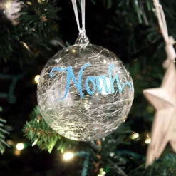 Personalised Icicle Glass Christmas Bauble Personalised Baubles|
