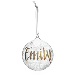 Personalised Icicle Glass Christmas Bauble Personalised Baubles|