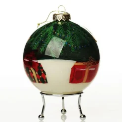 Personalised Inside Painted Teddy Bear Christmas Bauble Personalised Baubles|