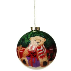Personalised Inside Painted Teddy Bear Christmas Bauble Personalised Baubles|