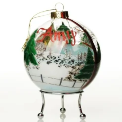 Personalised Inside Painted Church Christmas Bauble Personalised Baubles|