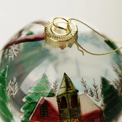 Personalised Inside Painted Church Christmas Bauble Personalised Baubles|