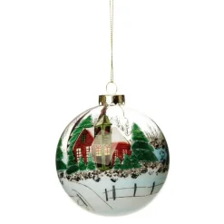 Personalised Inside Painted Church Christmas Bauble Personalised Baubles|