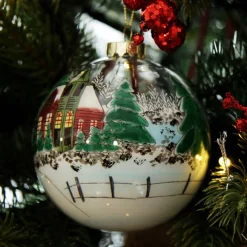 Personalised Inside Painted Church Christmas Bauble Personalised Baubles|