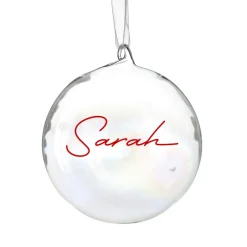 Personalised Iridescent Glass Christmas Bauble Personalised Baubles|