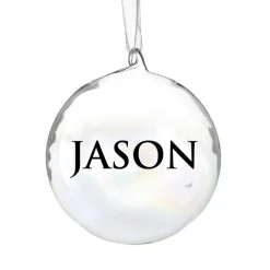 Personalised Iridescent Glass Christmas Bauble Personalised Baubles|