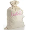 Personalised Ivory Velvet Santa Sack Personalised Santa Sacks|