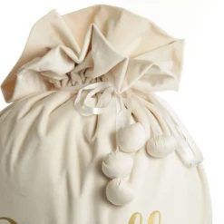 Personalised Ivory Velvet Santa Sack Personalised Santa Sacks|