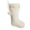 Personalised Ivory Velvet Christmas Stocking Personalised Stockings|