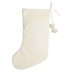 Personalised Ivory Velvet Christmas Stocking Personalised Stockings|