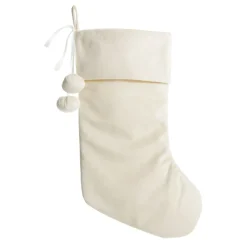 Personalised Ivory Velvet Christmas Stocking Personalised Stockings|