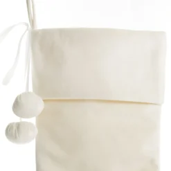 Personalised Ivory Velvet Christmas Stocking Personalised Stockings|