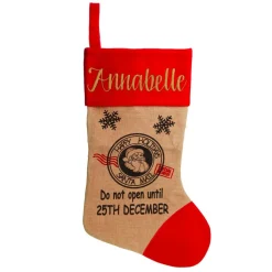 Personalised Jumbo Burlap Stocking Personalised Stockings|