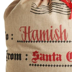 Personalised Jute Naughty or Nice Santa Sack Personalised Santa Sacks|