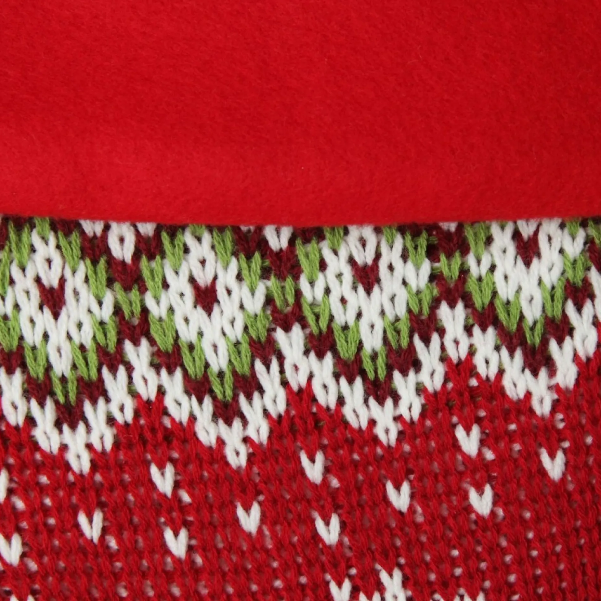 Personalised Knitted Reindeer Christmas Stocking - Red Cuff Personalised Stockings|