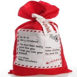 Personalised Letter from Santa Red Felt Jumbo Sack Personalised Santa Sacks|