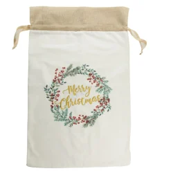Personalised Merry Christmas Wreath Santa Sack Personalised Santa Sacks|