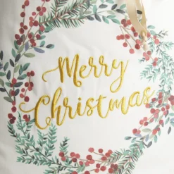 Personalised Merry Christmas Wreath Santa Sack Personalised Santa Sacks|