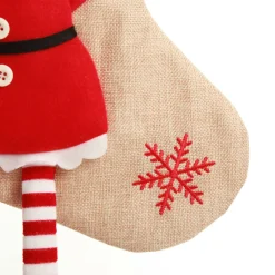 Personalised Mrs Claus Christmas Stocking with Dangly Legs Personalised Stockings|