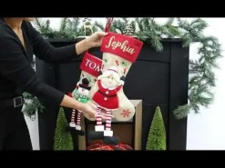 Personalised Mrs Claus Christmas Stocking with Dangly Legs Personalised Stockings|