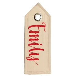 Personalised Natural Linen Santa Sack Tag Personalised Santa Sacks|