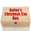 Personalised Natural Wooden Christmas Eve Keepsake Box Christmas Eve Keepsake Boxes|