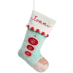 Personalised Peppermint Bauble Christmas Stocking Personalised Stockings|
