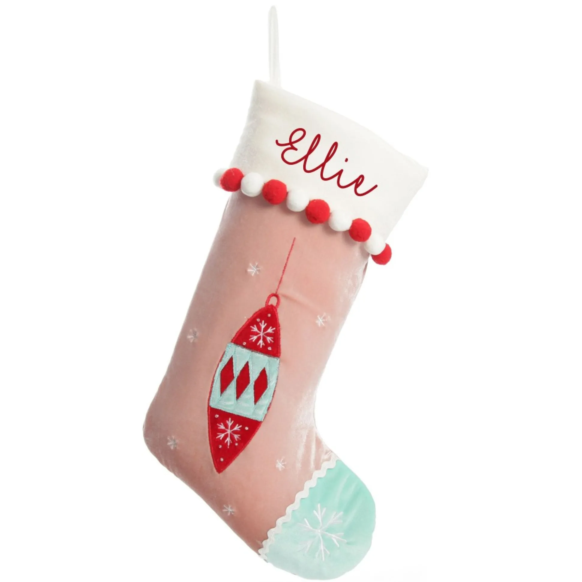 Personalised Peppermint Finial Christmas Stocking Personalised Stockings|