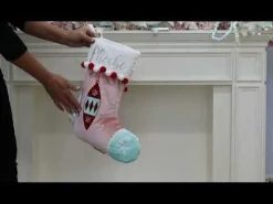 Personalised Peppermint Finial Christmas Stocking Personalised Stockings|