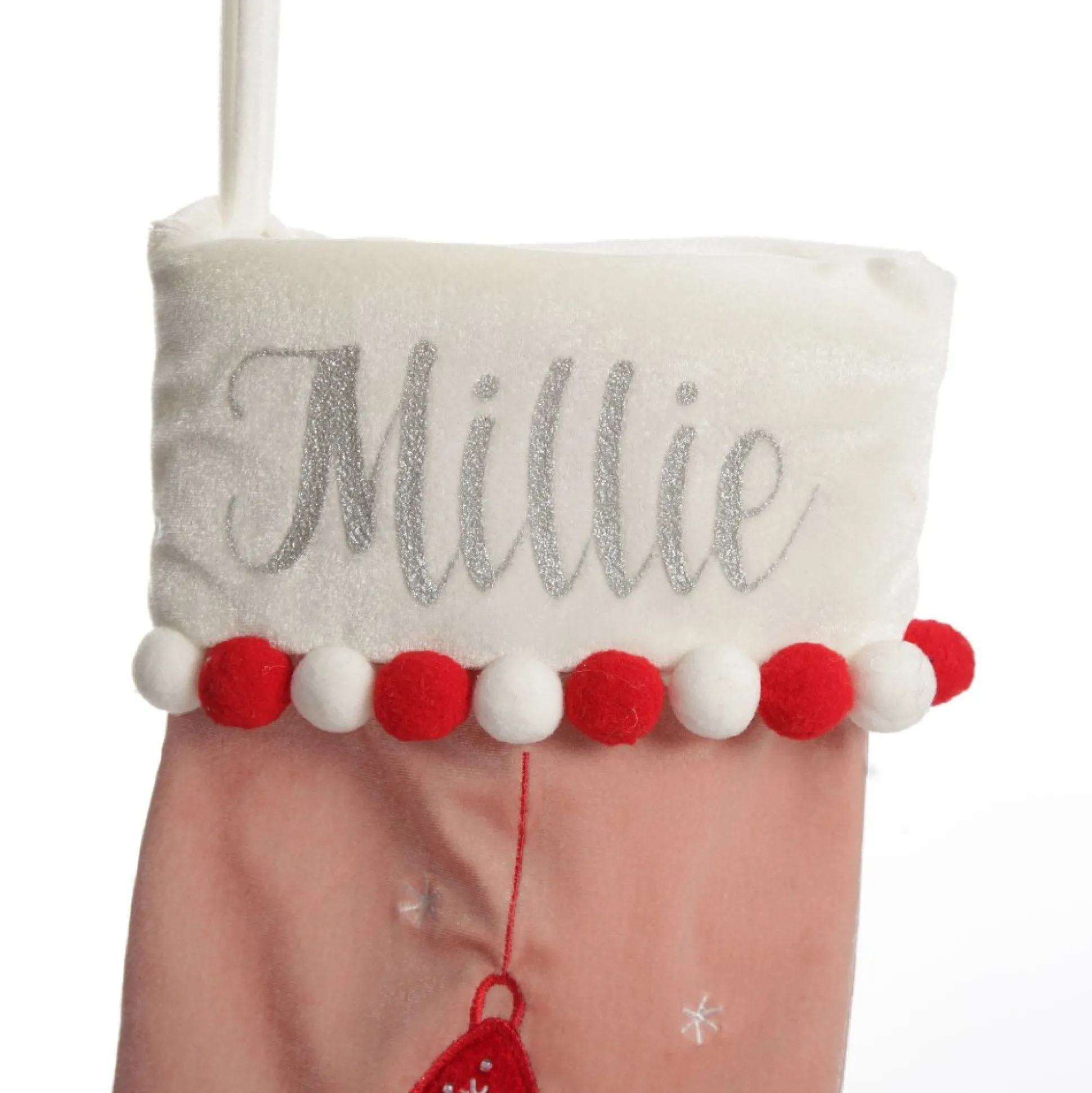 Personalised Peppermint Finial Christmas Stocking Personalised Stockings|