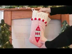 Personalised Peppermint Finial Christmas Stocking Personalised Stockings|
