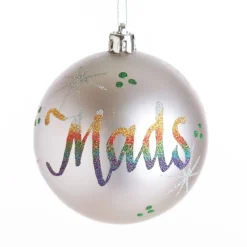 Personalised Pink Shatterproof Christmas Bauble Personalised Baubles|