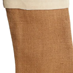 Personalised Plain Burlap Christmas Stocking Personalised Stockings|