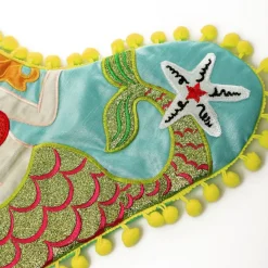 Personalised Pom Pom Beach Mermaid Christmas Stocking Personalised Stockings|