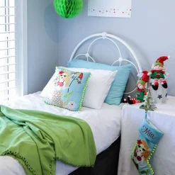 Personalised Pom Pom Beach Mermaid Christmas Stocking Personalised Stockings|