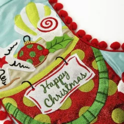 Personalised Pom Pom Beach Christmas Stocking Personalised Stockings|