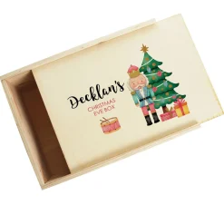 Personalised Printed Wooden Christmas Eve Box - Nutcracker Babys First Christmas|