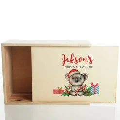 Personalised Printed Wooden Christmas Eve Box - Koala Babys First Christmas|
