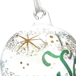 Personalised Rainbow Glass Christmas Bauble Personalised Baubles|