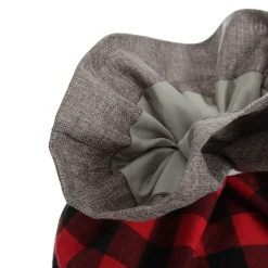 Personalised Red and Black Buffalo Check Christmas Santa Sack Personalised Santa Sacks|