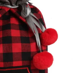 Personalised Red and Black Buffalo Check Christmas Santa Sack Personalised Santa Sacks|